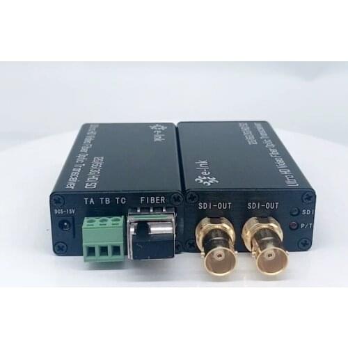 Mini 12G-SDI to Fiber Converter with Tally and loop out, SMF, LC Fiber Connector 20KM