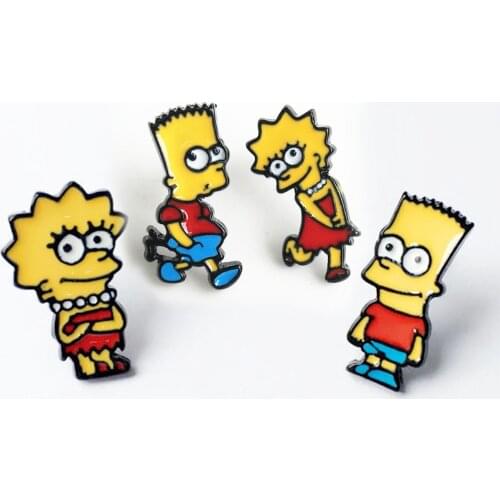 The Simpsonss Family Fashion Anime Cartoon Earring Cute Animal Stud Earrings For Women Girls Kids Jewelry XMAS New Gift