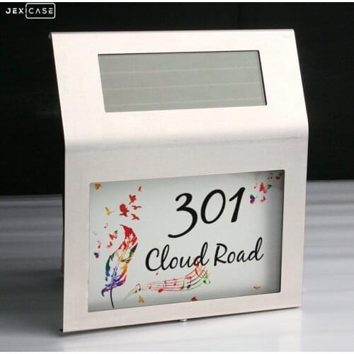 Outdoor Lighting Doorplate Led solar light outdoor Lamp Waterproof 2Led Light-operated Billboard Lamp of Outdoor House Number