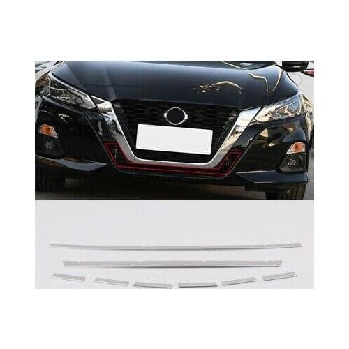 Stainless Steel Front Bottom Grill Gird Cover Trim 8pcs For Nissan Altima 2019