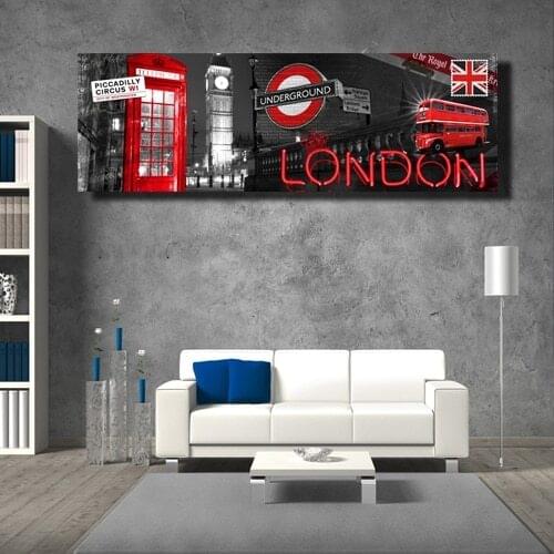 Modern London City Landscape Canvas Paintings and Posters for Living Room Big Ben Home Decorative Pictures Unframed