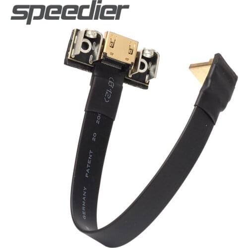 Shielded HDMI-Compatible Flat Ribbon Cable FFC FPV HDMI2.0 Standard Male/Female A Type Foldable Extension Cable For GPU Graphics
