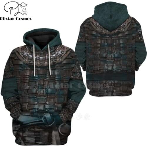 PLstar Cosmos Viking Warrior Tattoo Pullover Tracksuit casual 3D Print Zipper/Hoodie/Sweatshirt/Jacket/Mens Women style-77