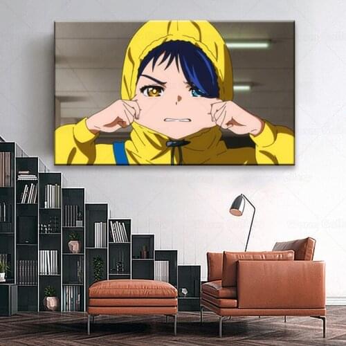 Wonder Egg Priority Pin di Anime characters Posters Decor Poster Wall Sticker Living Room Bar Cafe Decoration Pictures