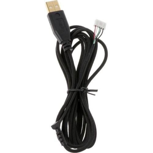 Gold Plated Durable Nylon Braided Line USB Mouse Cable Replacement Wire for Razer Naga 2014 Mouse M2EC