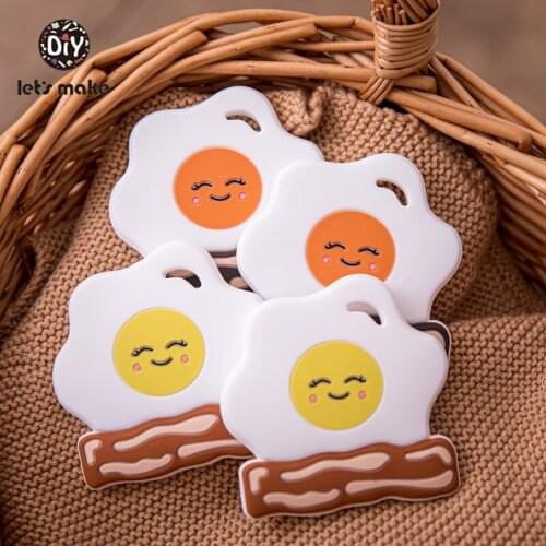 Lets Make Baby Toys 1PC Teether For Teeth Silicone Teethers Baby Goods Poached Egg Cute Cartoon Rodent Tiny Rod Teething Toy