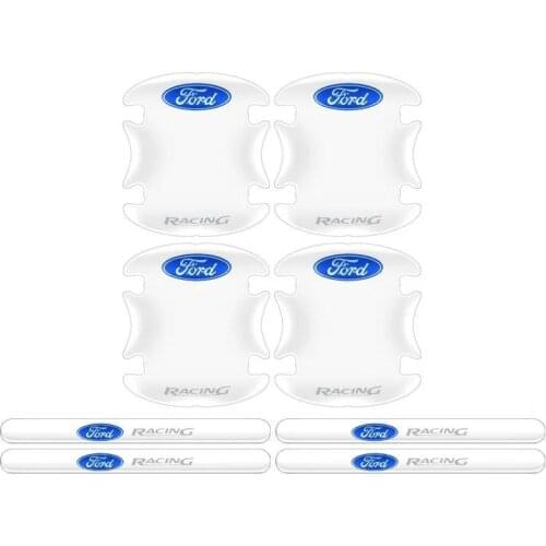 Transparent Car Door Handle bowl Invisible Sticker For Ford Logo Focus 3 Fiesta Mk6 Transit Ranger Kuga Mondeo Explorer Ecosport