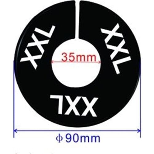 Size ring S/M/L/XL Garment cloth hanger sign ring sizes marker circle