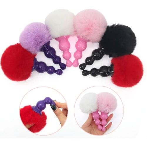 Silicone Anal Plug Plush Rabbit Tail Sex Toy for Women Men Gay Sexy Butt Plug Prostate Massager Tail Anal Plug Erotic Role Play