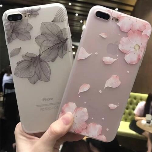 Ricestate Flower Silicon Phone Case For iPhone 6 7 8 Plus X XS MAX Flowers and animals Cases For iPhone XR 8 7 6 Plus Soft Cover