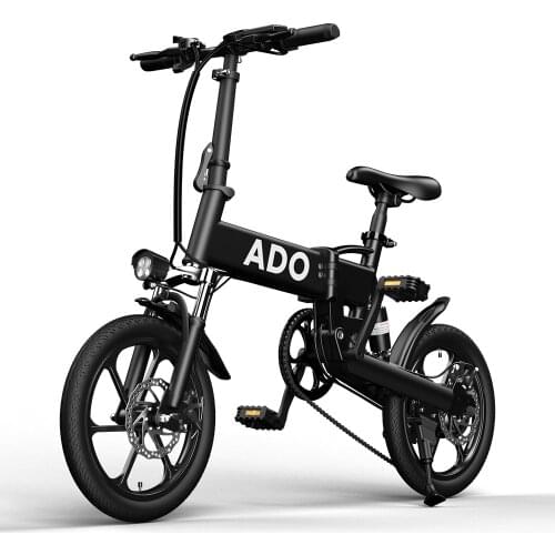 [EU UK Stock] ADO A16 Foldable Electric Bicycle 16'' Tire E bike 350W DC Motor Ebike 35km/h 80KM Range Removable Battery