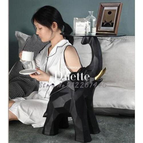 Modern light luxury bay window elephant tray small round table movable balcony leisure wall corner high-foot round coffee table