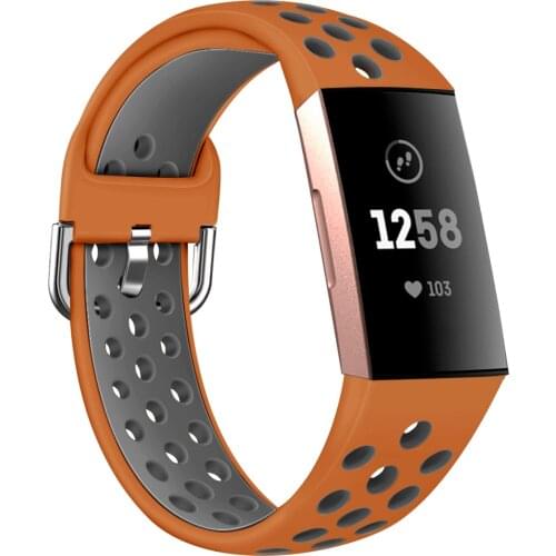 Sport Bands For Fitbit Charge 4 / Charge 3 / Charge 3 SE Soft Silicone Replacement Watch Strap Wristband 61006
