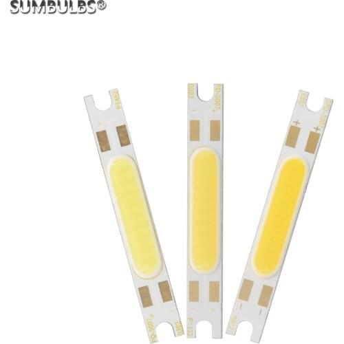 50*7mm 3W DC 9V 300mA input led cob bar strip Light Source Emitting diode Warm Natural Cold White for DIY Wall Lamps Lighting