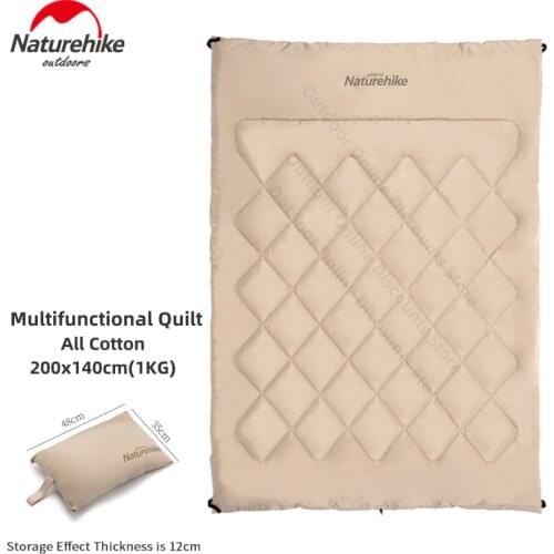 Naturehike Cotton Quilt Winter Outdoor Ultralight Travel Portable Wearable Soft Shawl Keep Warm Comfortable Sleeping Tent Blanke