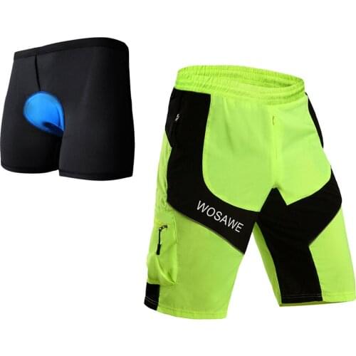 Unisex Adult Men Women MTB Bike Bicycle Cycling Shorts & 3D Gel Padded Underwear S-XXL