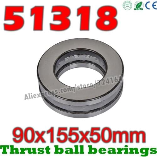 90x155x50 mm Thrust Ball Bearings 51318 Axial 51318M 8318 8318H Plane 90*155*50 High quality Steel or brass cage Wholesale
