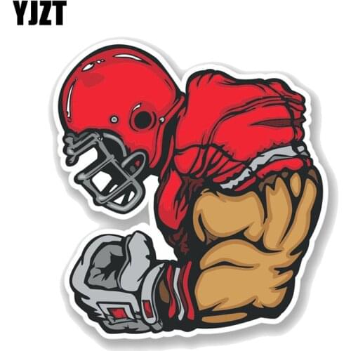 YJZT 12.7CM*13.8CM American Football Sports Player PVC Motorcycle Car Sticker 11-00748