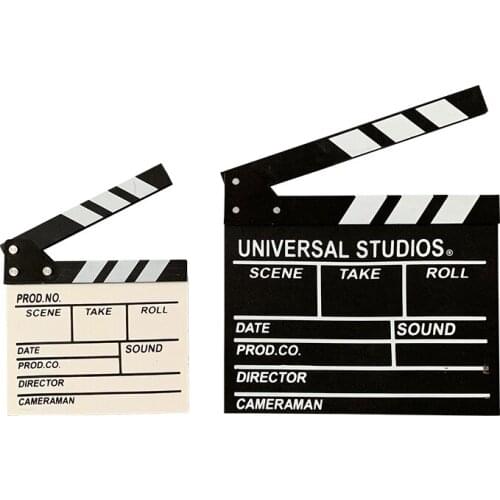 Zakka Wooden Props Video Scene Clapperboard TV Movie Clapper Director Clapperboards Board Decorations Accessories 31*28cm Gift