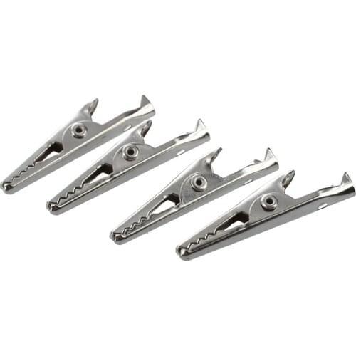 50 Pcs Silver Tone Metal Insulated Alligator Clip Crocodile Clamps