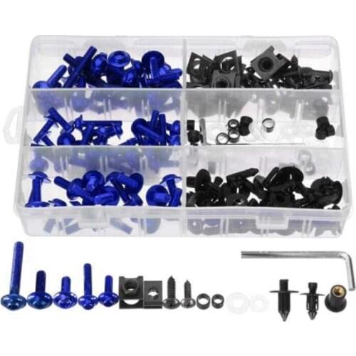 198Pcs Universal Motorcycle Fairing Bolt Screw Fastener Fixation for Honda Yamaha Kawasaki Suzuki Mounting Kits
