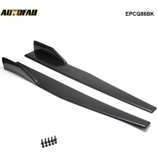 2PCS/SET Black Car Side Skirts Underboard Extension Spoiler EPCQ86BK