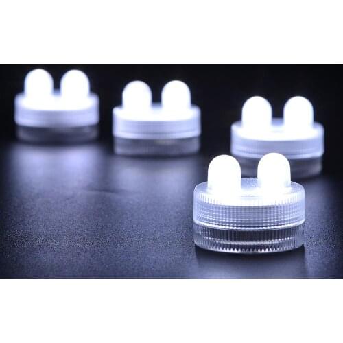 24pieces/lot)Wedding/Vases/Flower Decoration Submersible LED Lights Centerpieces Party Birthday Xmas Halloween Lights for Pond