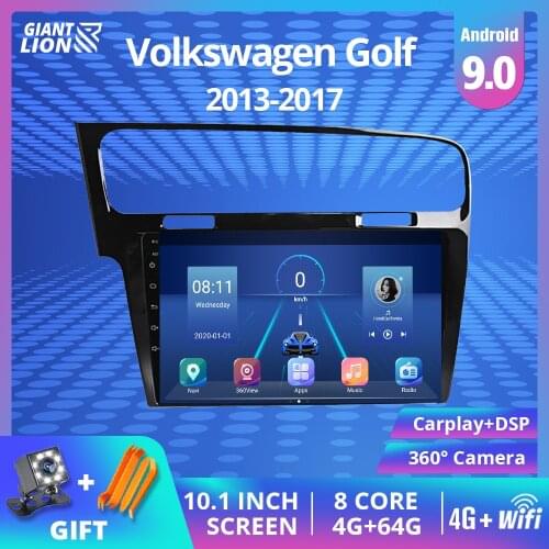 2din Android 9.0 Car Radio For VW/Volkswagen/Golf 7 Autoradio Multimedia GPS DVR Camera RAM 4GB ROM 64GB USB Radio DVD Player