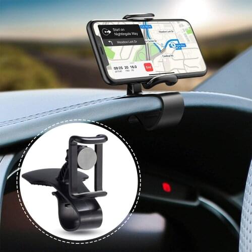 Dashboard Car Phone Holder 360-Degree Rotating Dashboard Clip Mount Stand For 4 to 6.5 inch Smartphones For iPhone 8 X Samsung X