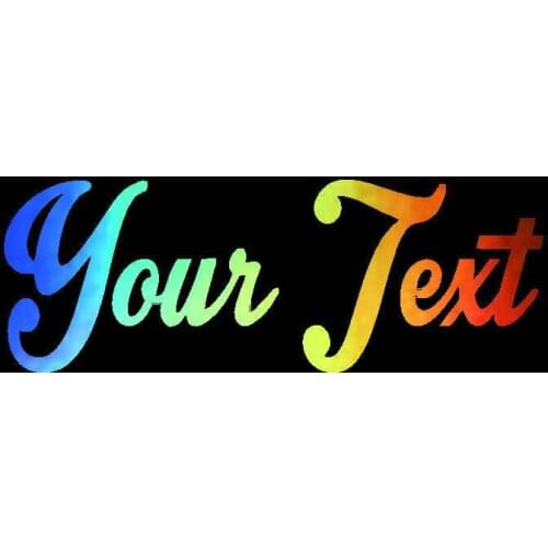 Car Sticker 'Your Text' PVC Decal Window Bumper Reflective Personalized Car Decoration ,12cm*3.5cm