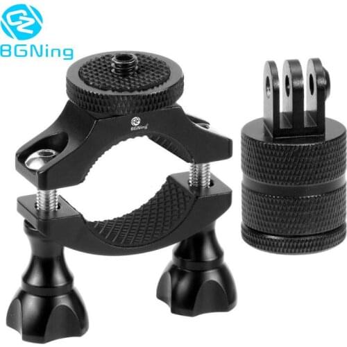 BGNing 1/4 Camera Bike Bicycle Handlebar Clamp Bracket Tripod Mount Screw Clip for Gopro Action Camera Cycling for OSMO Mobile 2