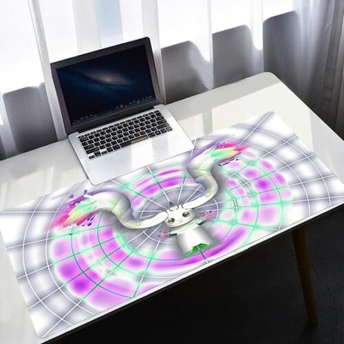 Digimon Anime Large Lock Edge Mouse Pad Computer Mousepad Anime Desk Mat Big Art Mausepad White Black Desk Protector Pad