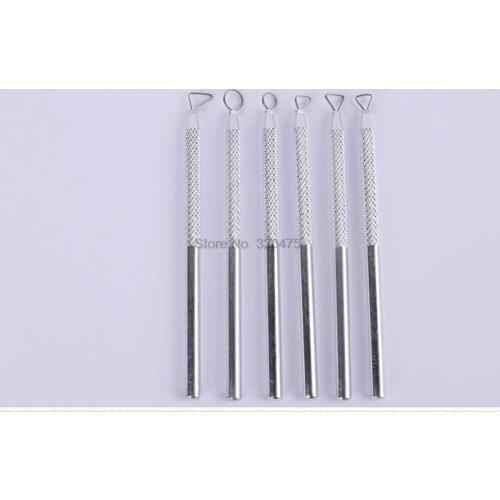 DHL 100set practical 6pcs/set Polymer Clay Tools Pottery Ceramics Ribbon Sculpting Tools Set Pottery Clay Sculpture Caving Tools