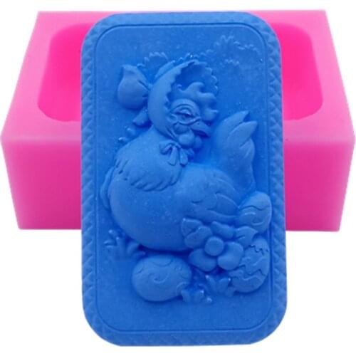 Hen Lay Egg Design Soap Mold Natural Bar Soap Silicone Molds Decorating Crafts Mould