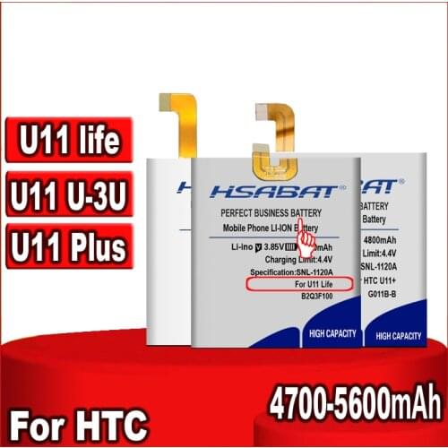 HSABAT 5300mAh B2PZC100 Battery for HTC U11 U-3U Mobile Phone