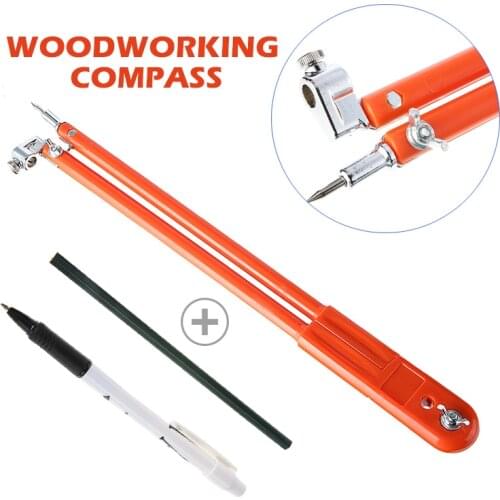 Woodworking Compass Pencil Woodworking Scribing Marking Precision Compass 45-75cm Maximum Radius For Drafting