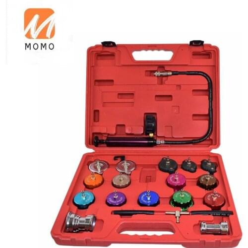 21pcs Automotive Radiator Pump Pressure Tester Kit Car Water Tank Leak Detector Cooling System Coolant Vacuum Purge Set