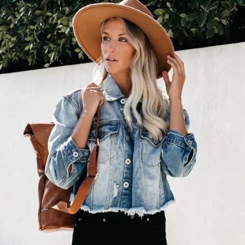 Short Denim Jacket Woman 2021 Boyfriend Style Jean Jacket Women Jeans Crop Jackets Streetwear Veste Femme Chaqueta Vaquera Mujer