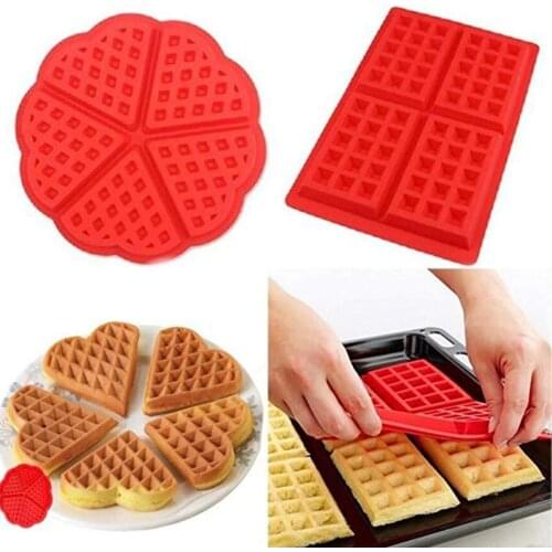 Kitchen Waffle Mold Non-stick Cake Mould Makers Kitchen Silicone Waffle Bakeware