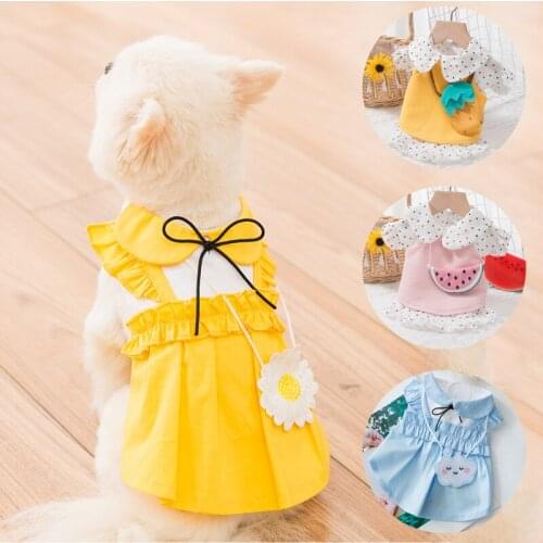 Summer Thin Cute Puppy Clothes Spring And Autumn Princess Small Dog Teddy Pet Cat Vest Skirt Breathable