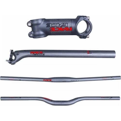 Race Face Next Red Black Matte 3K Carbon Fiber Bicycle Handlebar SET Mountain Bike Handlebar Stem SeatPost