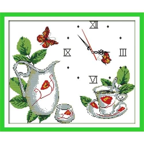 Low-key luxury (clock face) cross stitch kit 14ct 11ct count print canvas wall stitching embroidery DIY handmade needlework