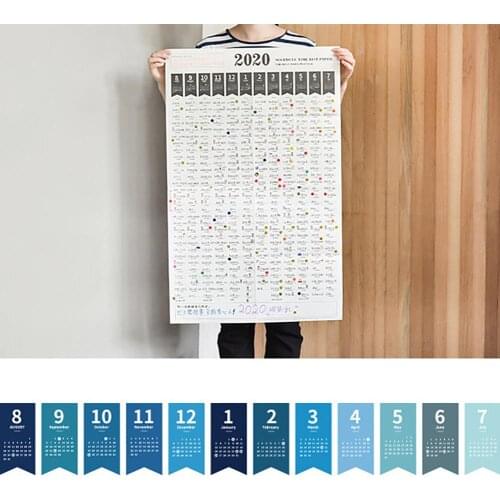 1Pc 2020 365 Days Wall Calendar Daily Planner Study Schedule Agenda Paper Note