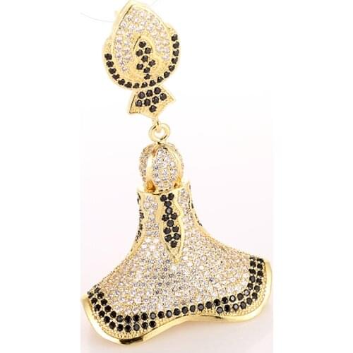 New Fashion Jewelry Vintage Zircon Hat Floating Charms For Pearl Necklaces Diy Micro Pave Beads Bijoux Berloques Connectors