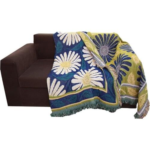 Daisy Flower shape Blanket rural American sand hair towel covers for Couch Sofa Decorative Slipcover High Quality Blanket