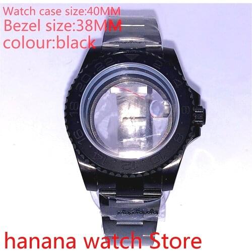 Suitable for NH35 36 Mingzhu2813 Miyata self-winding 40mm transparent black box series, with rotating deep black bezel