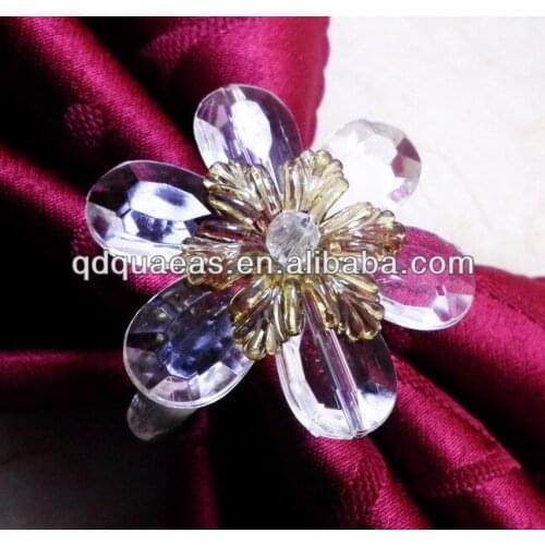 Clear acrylic napkin ring ,bulk flower napkin holder