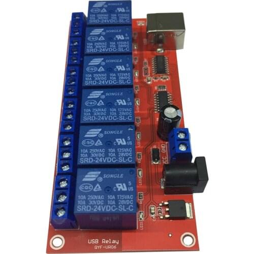 Free Drive USB Relay Module 24V 1-2-4-8 Channel Relay Board