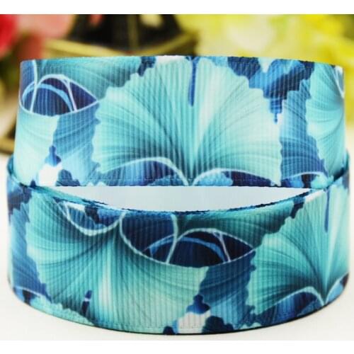 22mm 25mm 38mm 75mm Flower printed Grosgrain Ribbon party decoration 10 Yards X-04459