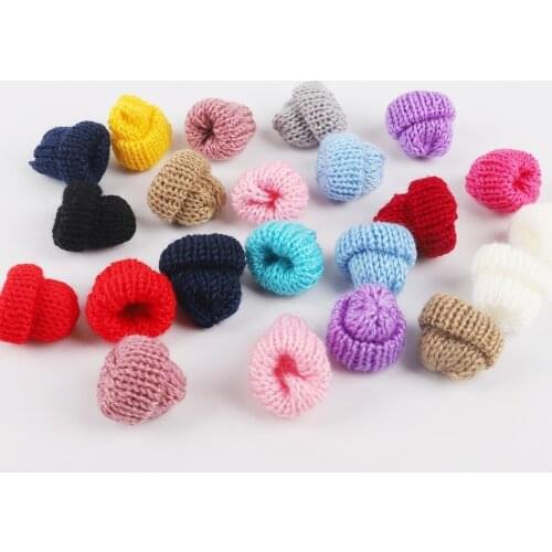 Multi Color 10pcs/lot 3cm Wool Cap Christmas Tree Cap Home Decoration Garment Head Rope Material DIY Making Shoe Toy Accessories